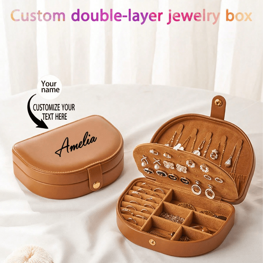 Custom Double-Layer Jewelry Storage Box, Personalized Name Box